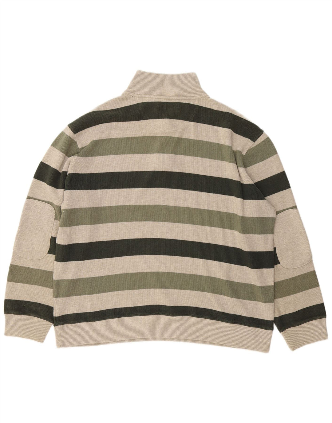 Suéter masculino Marks & Spencer Blue Harbor com zíper e gola grande cáqui