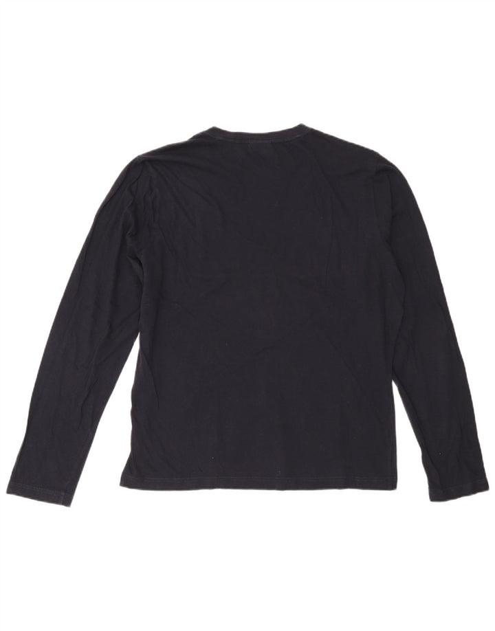 Top masculino Napapijri manga comprida grande azul marinho