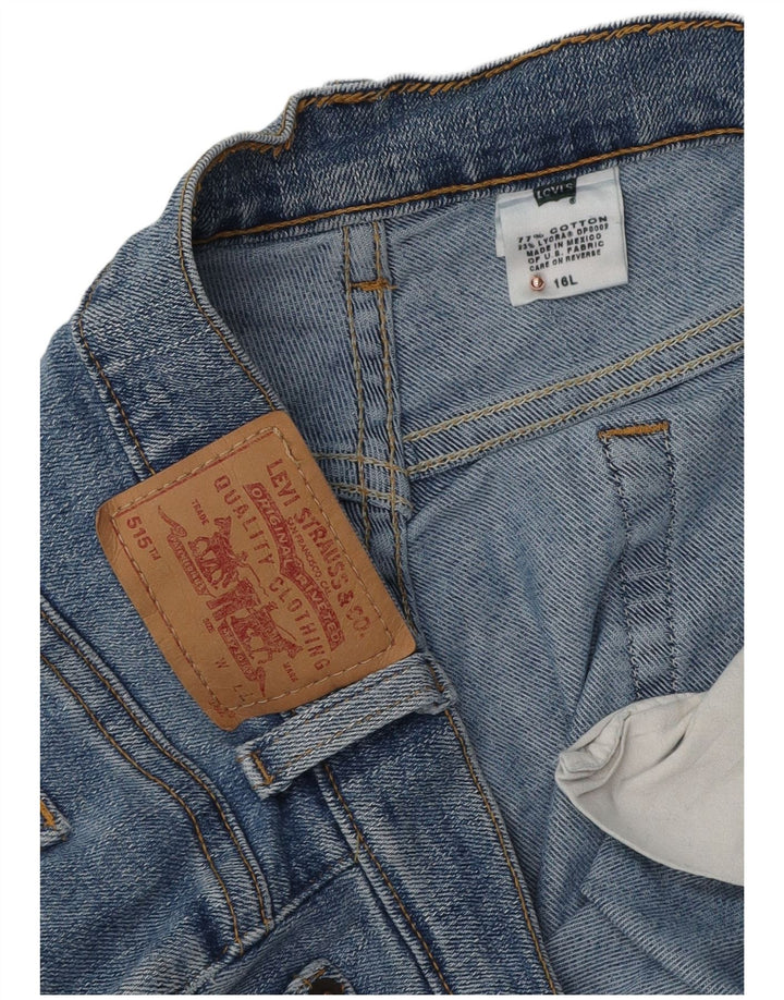 Calça jeans feminina Levi's 515 Bootcut US 16 2XL W36 L32 azul algodão