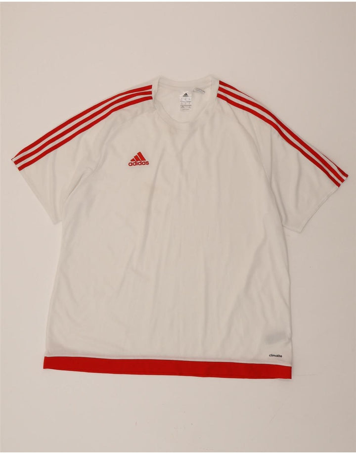 Adidas Mens Climalite Camiseta Top 2XL Poliéster Branco