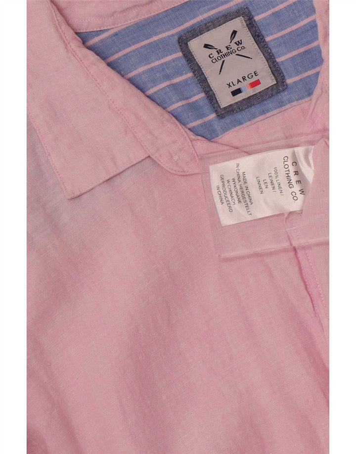 Camisa Masculina Crew Clothing XL Linho Rosa