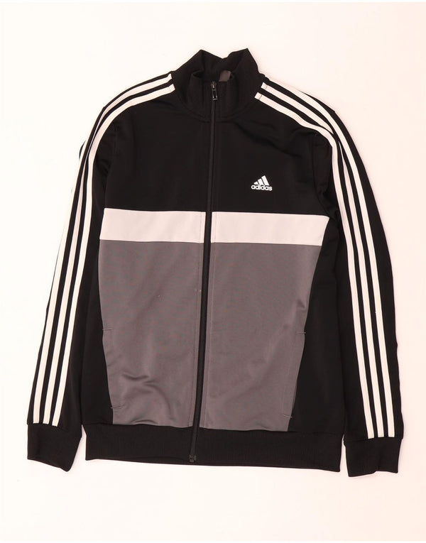 ADIDAS Meninos Aeroready Tracksuit Top Jacket 13-14 Anos Preto Colourblock