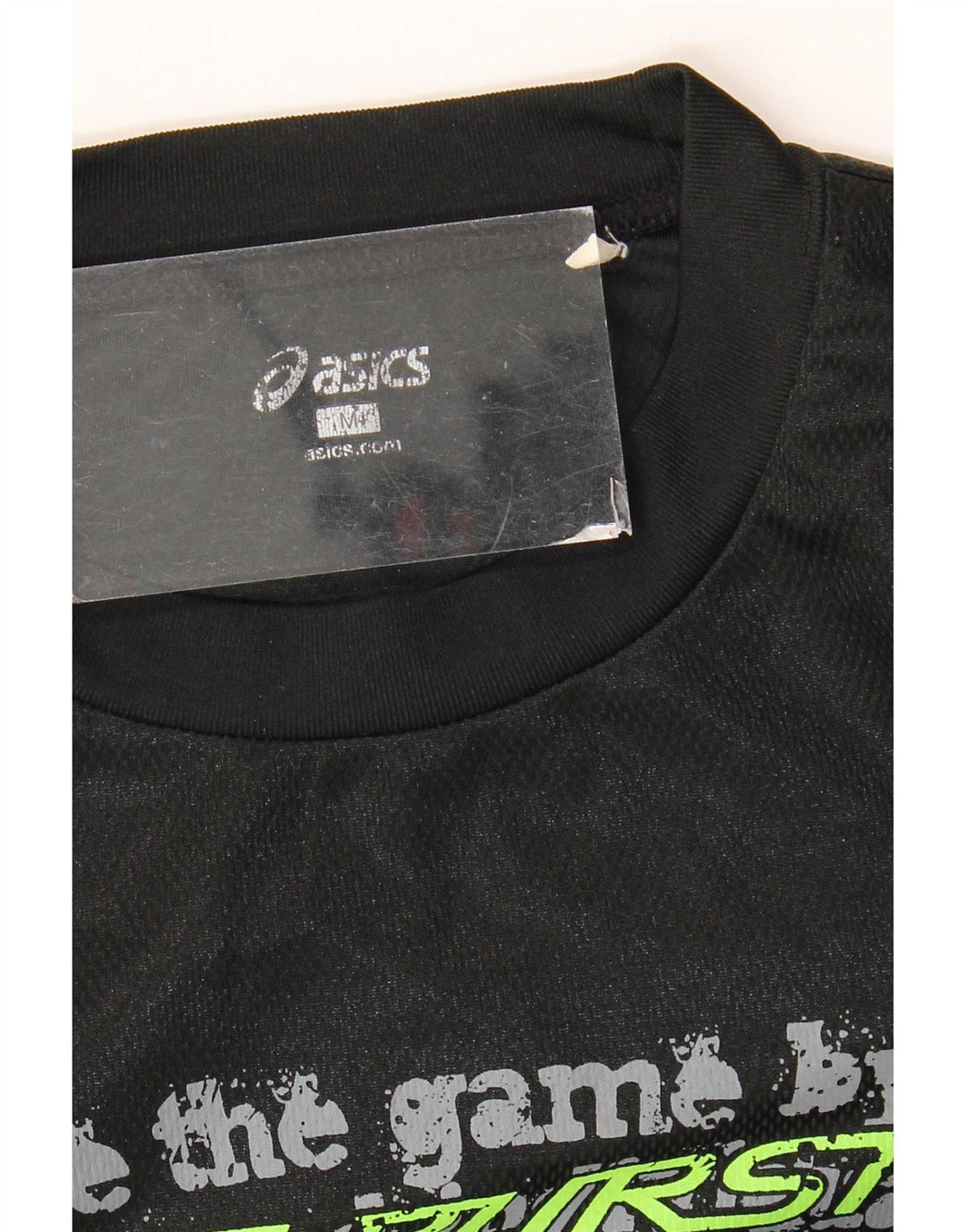 Asics Mens Graphic Top Manga Longa Médio Preto