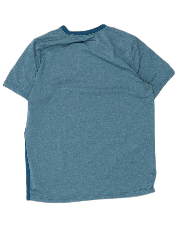 Camiseta gráfica Under Armour Boys Heat Gear Top 9-10 anos azul médio