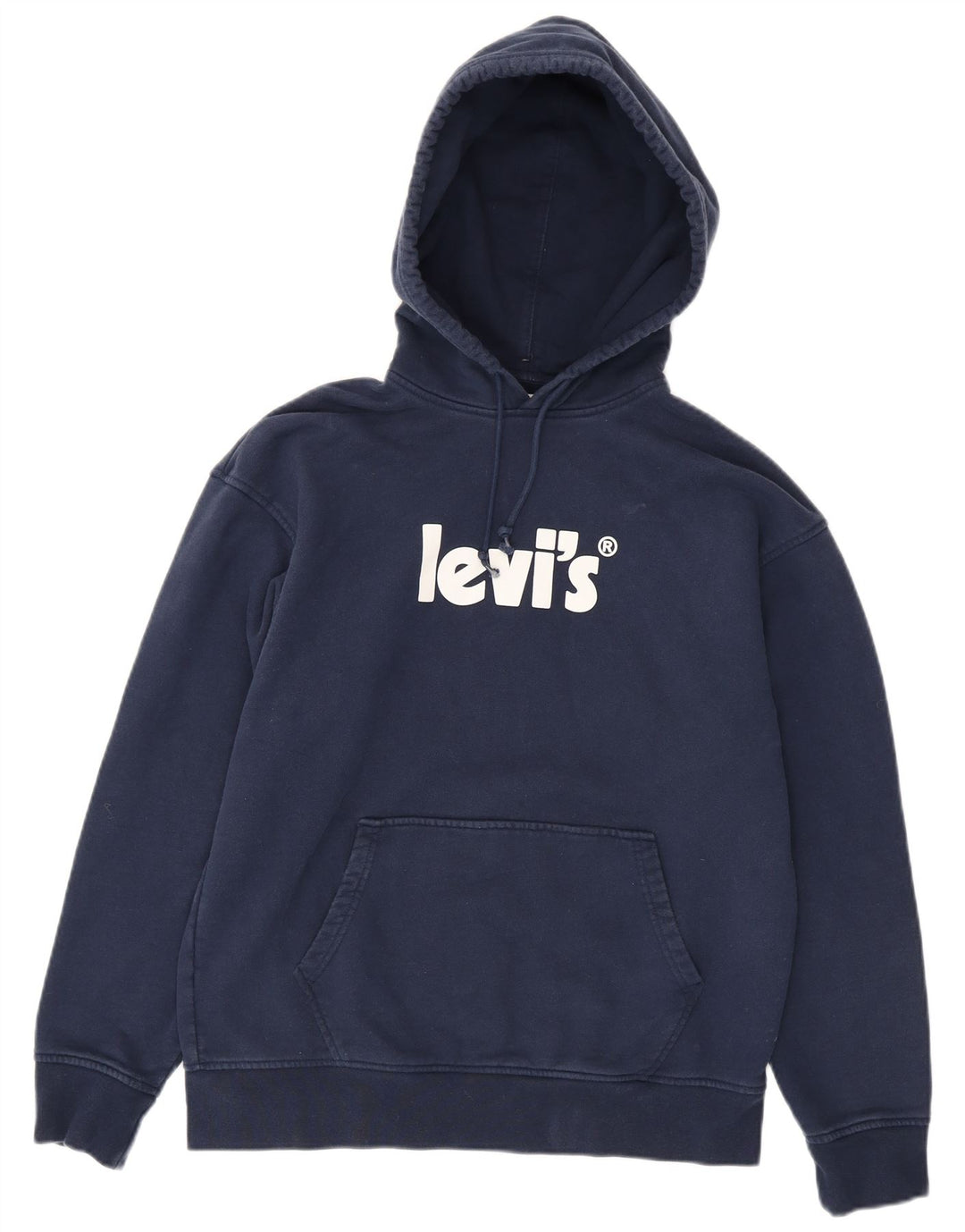Moletom com capuz estampado relaxado masculino Levi's médio algodão azul marinho