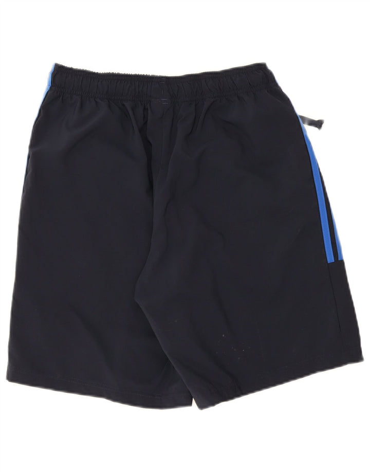 Shorts esportivos masculinos Adidas médio azul marinho poliéster