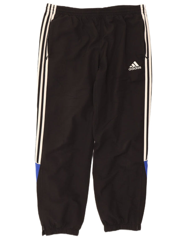 Calça de treino masculina Adidas Joggers UK 44/46 grande bloco colorido preto