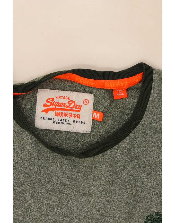 Camiseta masculina Superdry Top médio algodão verde