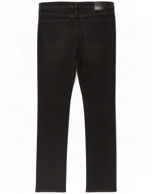 Hollister Mens Stretch Slim Fit Straight Jeans W34 L32 Algodão Preto
