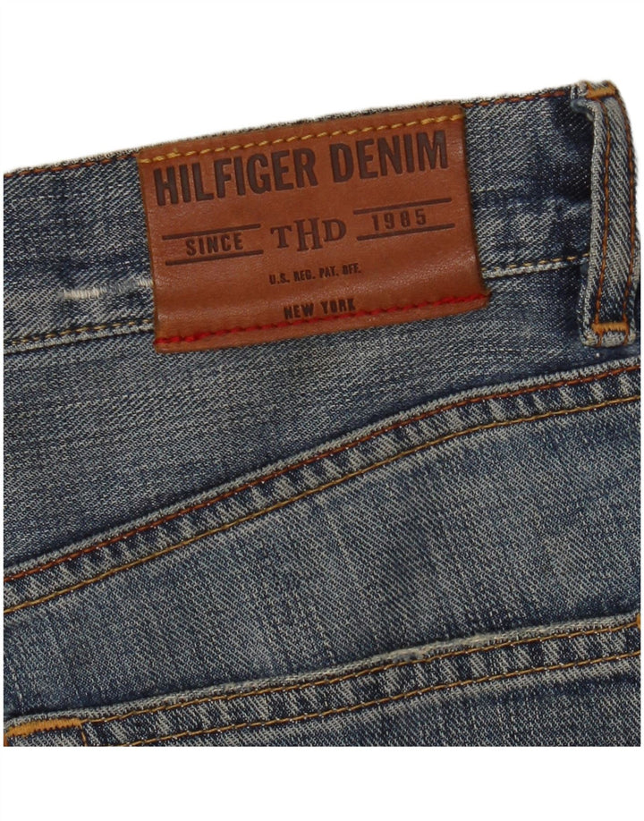 Tommy Hilfiger Mens Jeans Distressed Straight Straight W32 L35 Azul