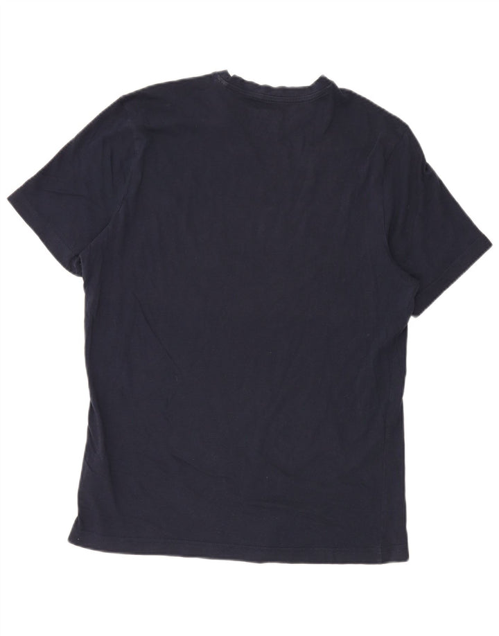 Camiseta gráfica masculina Reebok Top grande algodão azul marinho