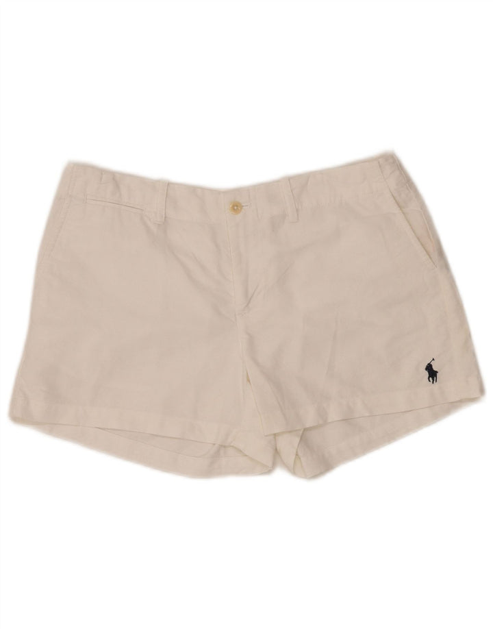 Shorts Chino feminino Ralph Lauren US4 pequeno W30 algodão branco