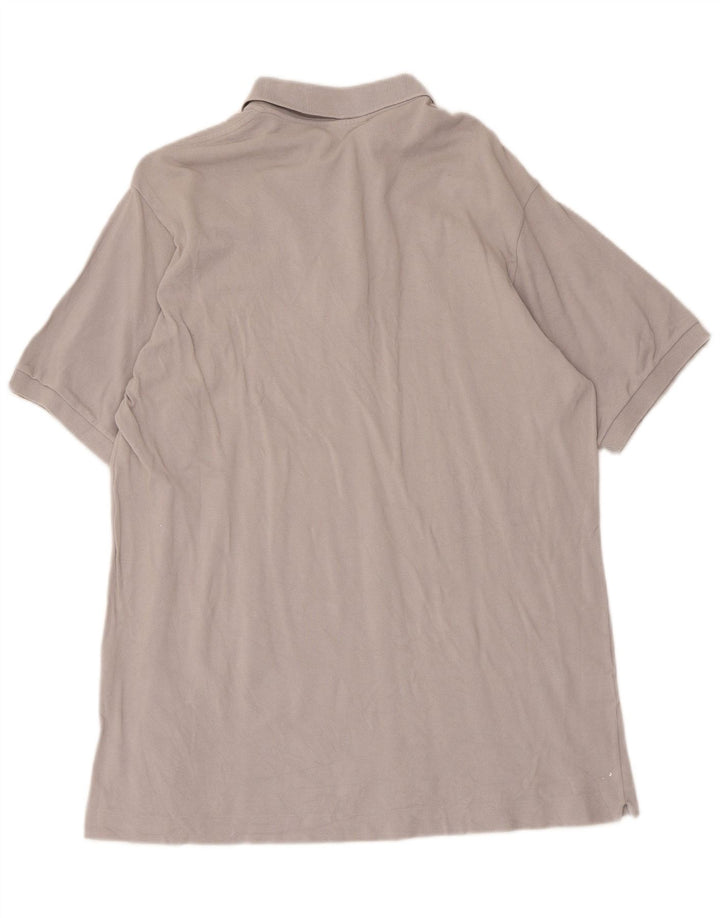 Camisa polo masculina Lacoste tamanho 6 XL cinza algodão