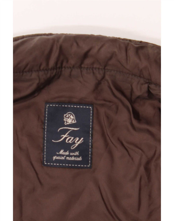 Colete acolchoado masculino Fay UK 38 marrom médio