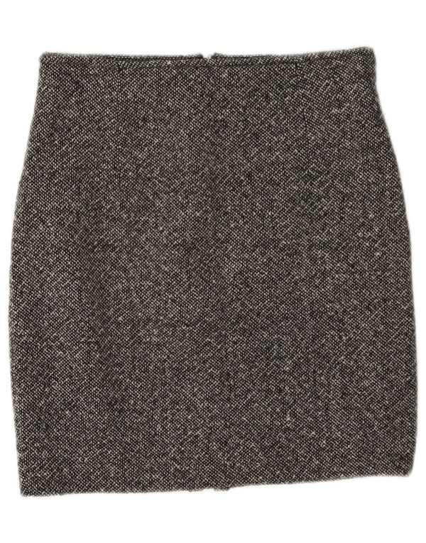 Minissaia feminina vintage W28 cinza médio