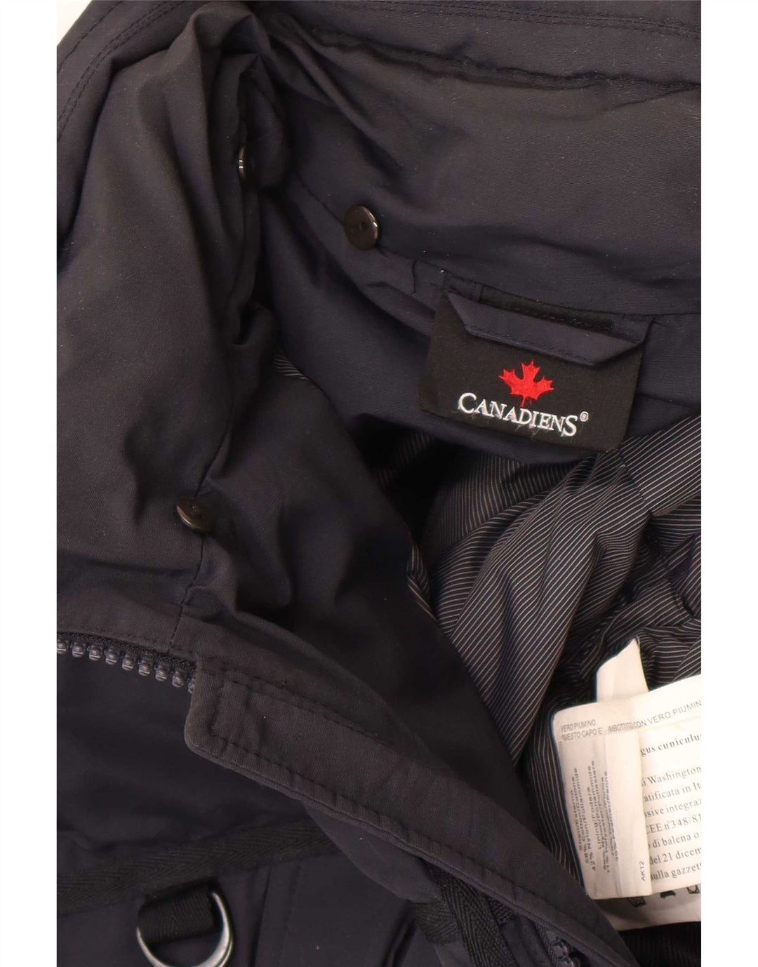Jaqueta acolchoada masculina Canadiens UK 42 XL algodão azul marinho