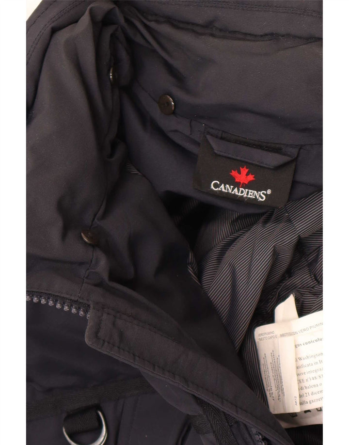 Jaqueta acolchoada masculina Canadiens UK 42 XL algodão azul marinho