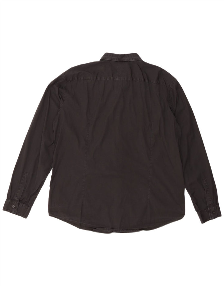 Camisa masculina slim fit HUGO BOSS 2XL algodão preto