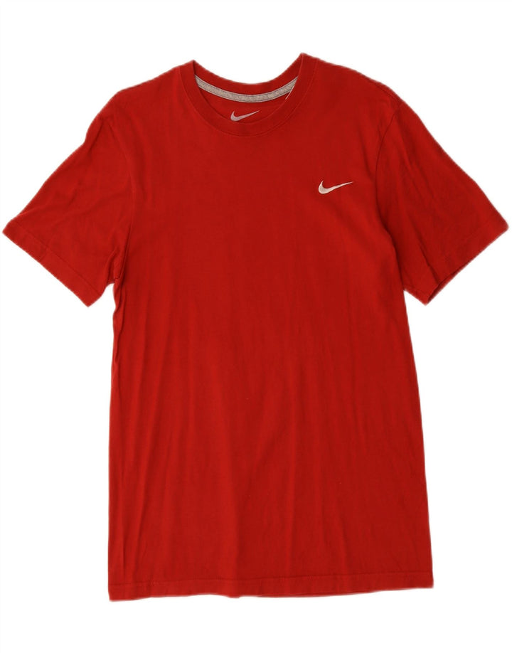 Camiseta masculina Nike Coupe Standard Standard Fit Top Pequeno Algodão Vermelho