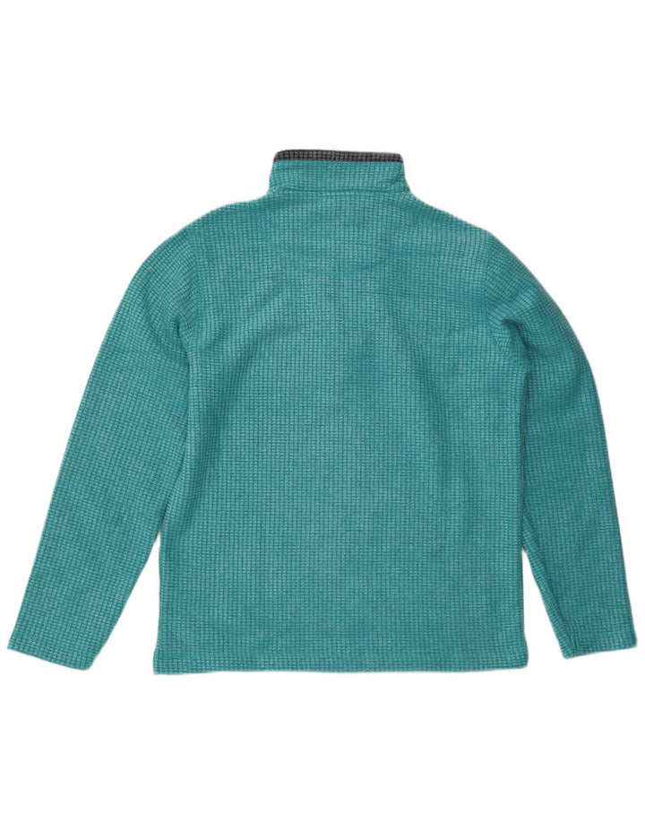 Weird Fish Masculino Zip Neck Fleece Jumper Grande Poliéster Turquesa