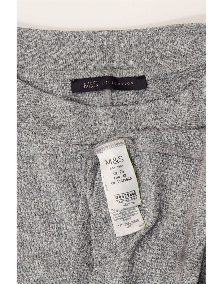 Blusa feminina Marks & Spencer UK 20 2XL poliéster manchado cinza