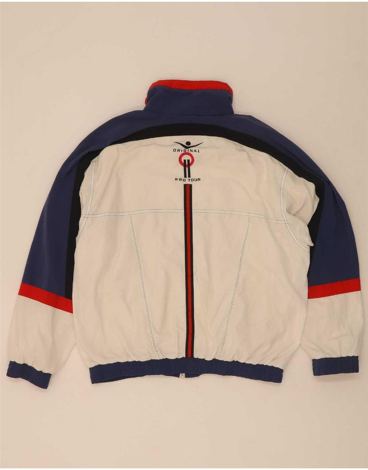Lotto masculino gráfico completo agasalho grande branco colorblock poliéster