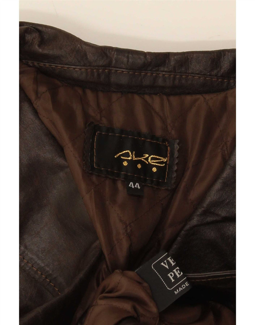 Jaqueta blazer feminina vintage de couro com 1 botão IT 44 marrom médio