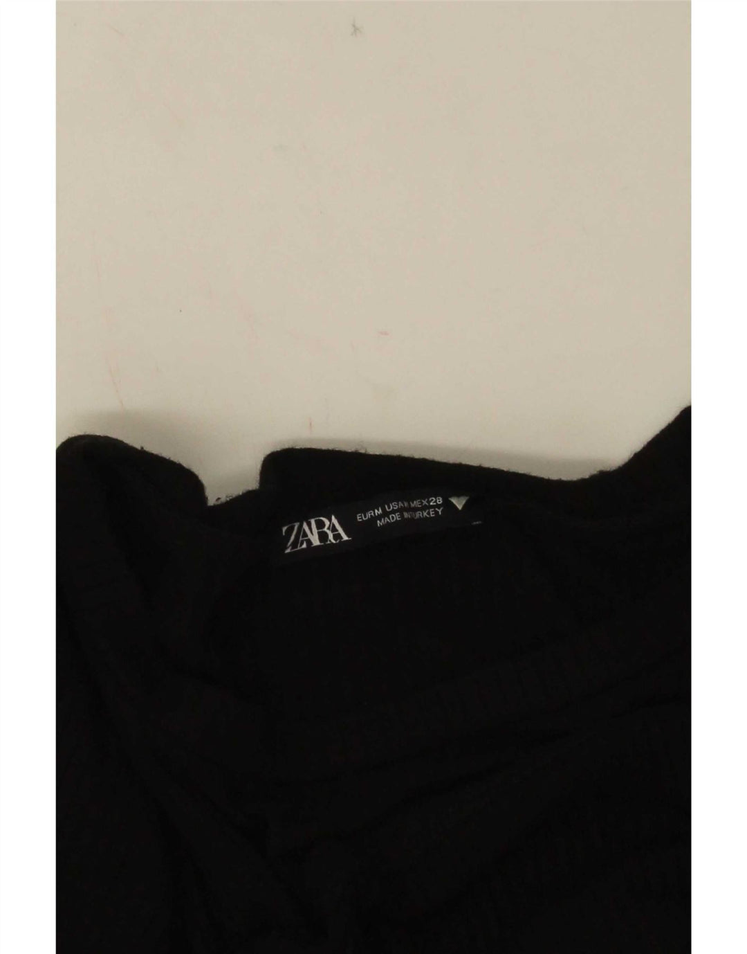 Blusa feminina Zara manga comprida top UK 12 médio preto