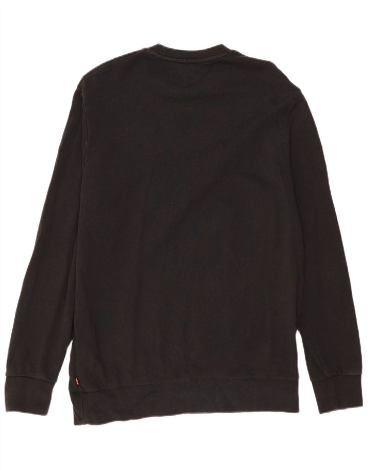 Levi's moletom gráfico masculino jumper médio preto algodão