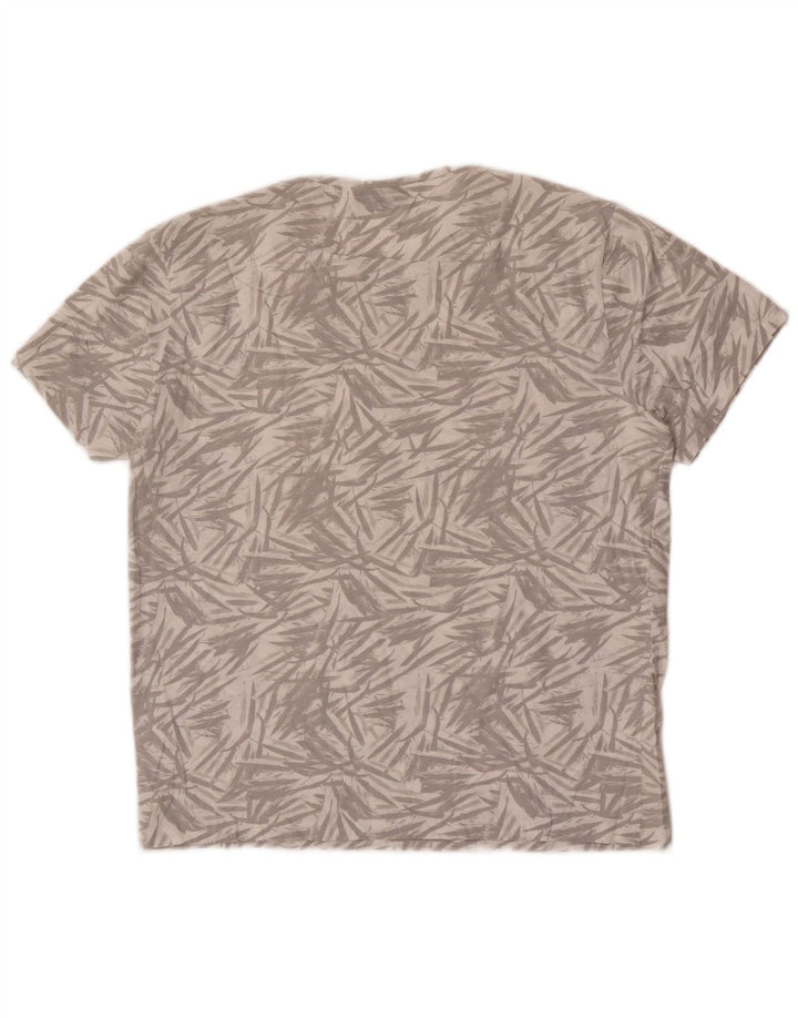 Camiseta masculina Calvin Klein com estampa abstrata de algodão cinza grande