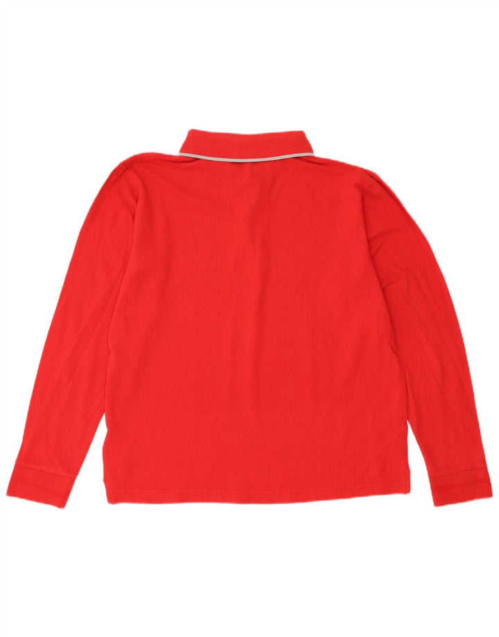Camisa polo masculina de manga comprida Lotto médio algodão vermelho