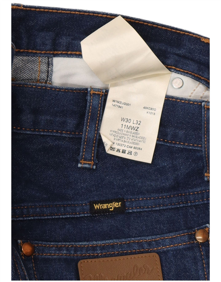 Wrangler Mens Jeans Slim W30 L32 Azul Algodão