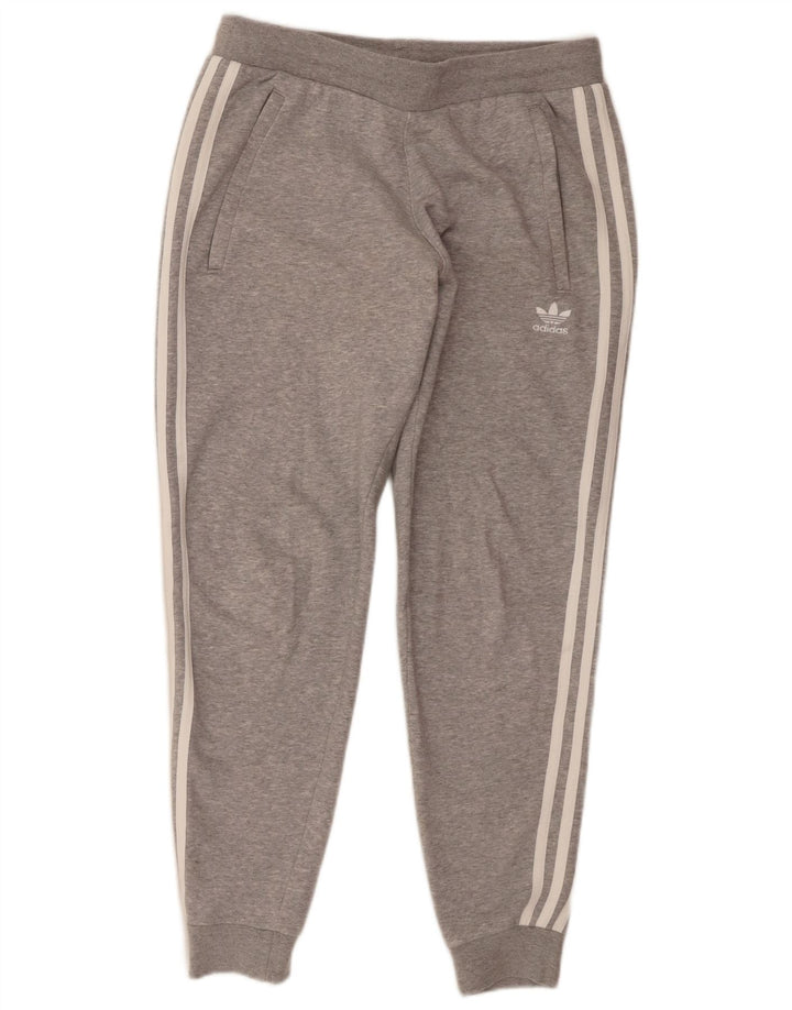 Calça de treino masculina Adidas Joggers cinza médio algodão manchado
