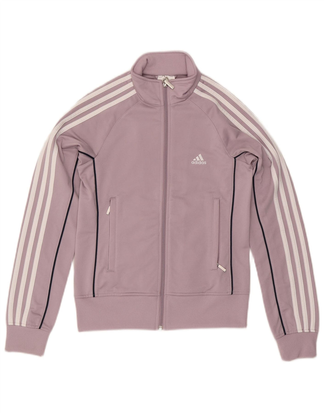 Adidas Womens Tracksuit Top Jacket UK 10 Pequeno Roxo Poliéster