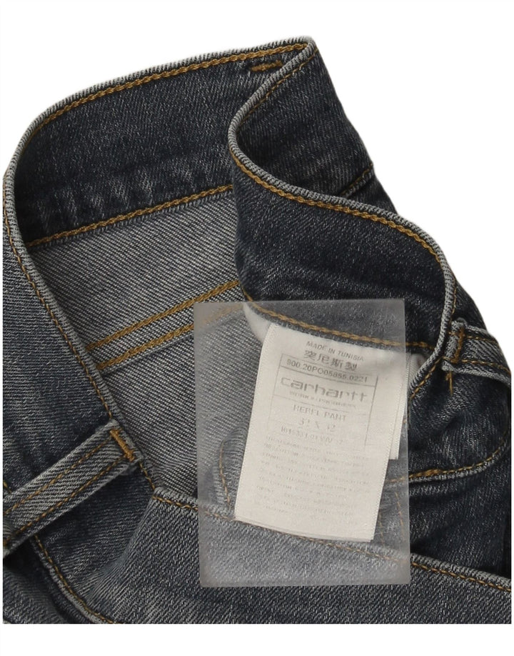 CARHARTT Mens Jeans Slim W32 L27 Azul Algodão