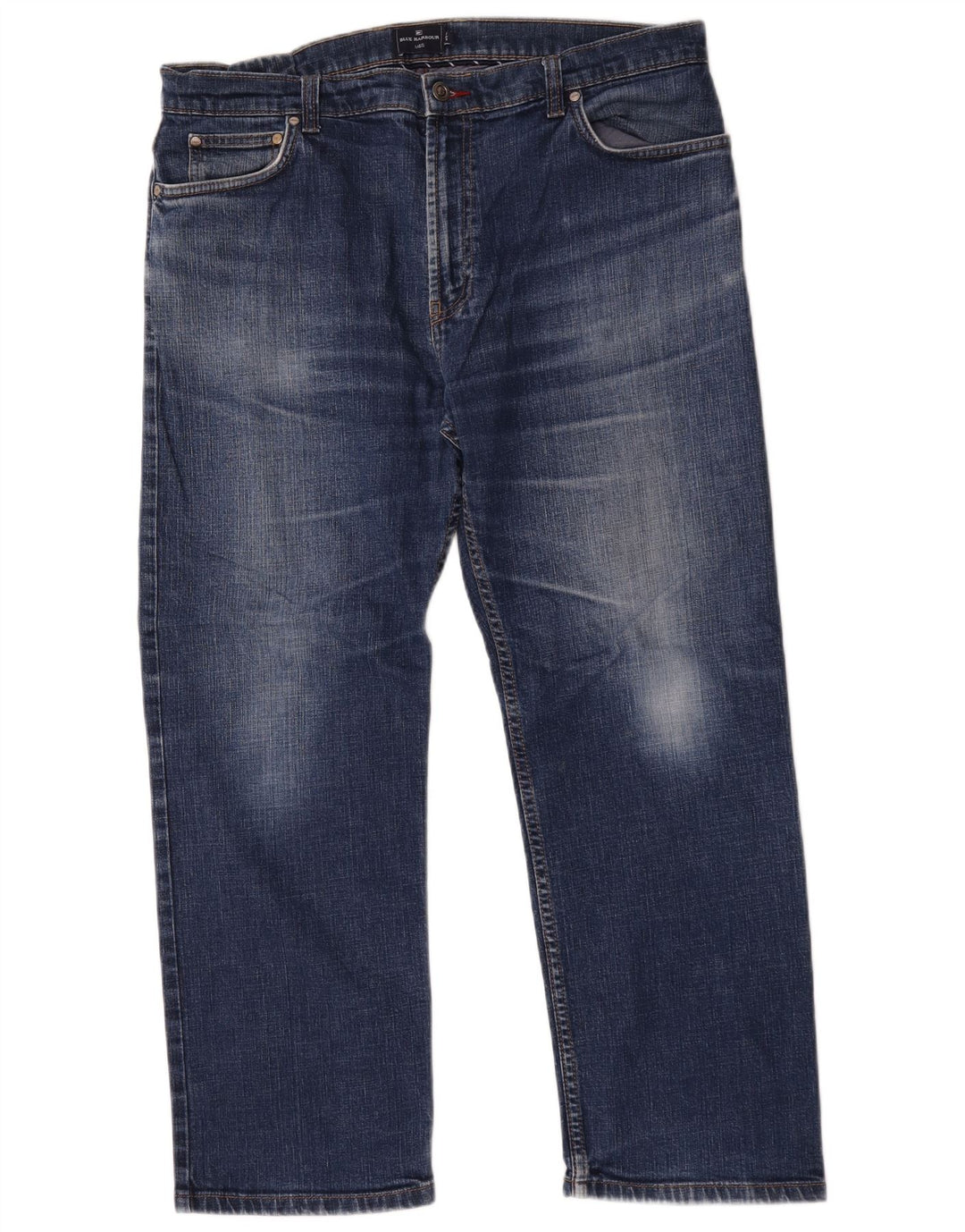 Calça jeans reta masculina Marks & Spencer Blue Harbor W38 L29 algodão azul