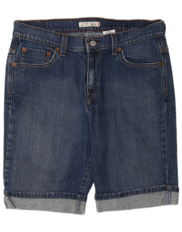 LEVI'S Shorts jeans feminino 515 US 8 médio W30 algodão azul