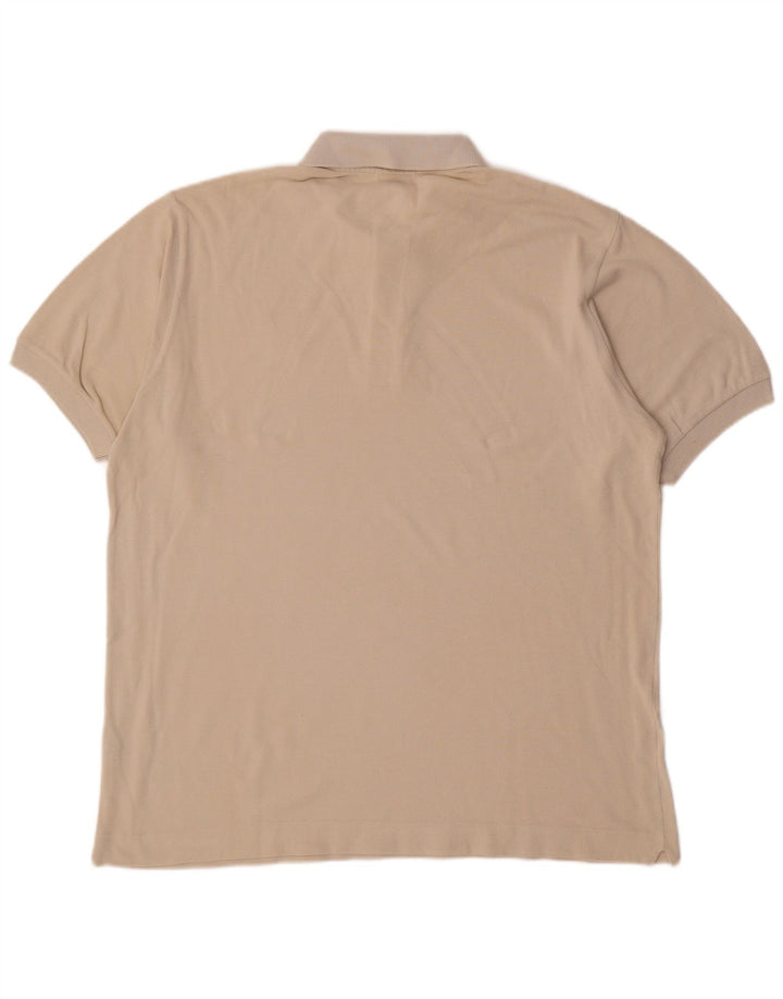 Camisa polo masculina LACOSTE tamanho 5 grande algodão branco