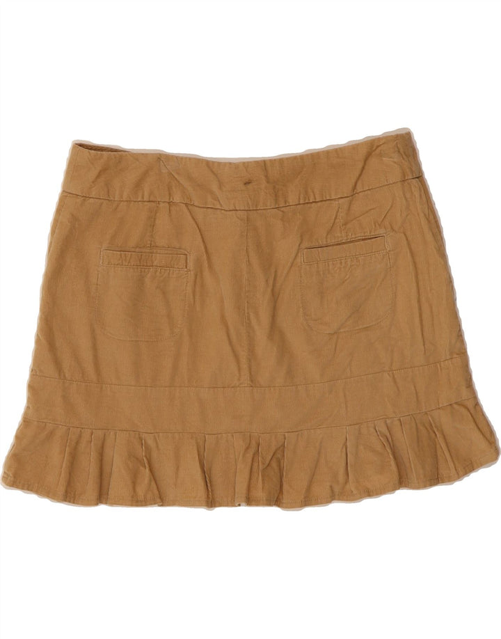 MOSSIMO Womens Mini Corduroy Skirt US 7 Medium W30 Beige Cotton Vintage Mossimo and Second-Hand Mossimo from Messina Hembry 