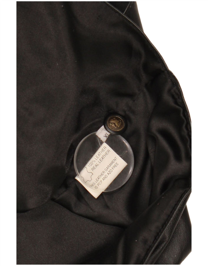 Colete de couro masculino VINTAGE XL couro preto