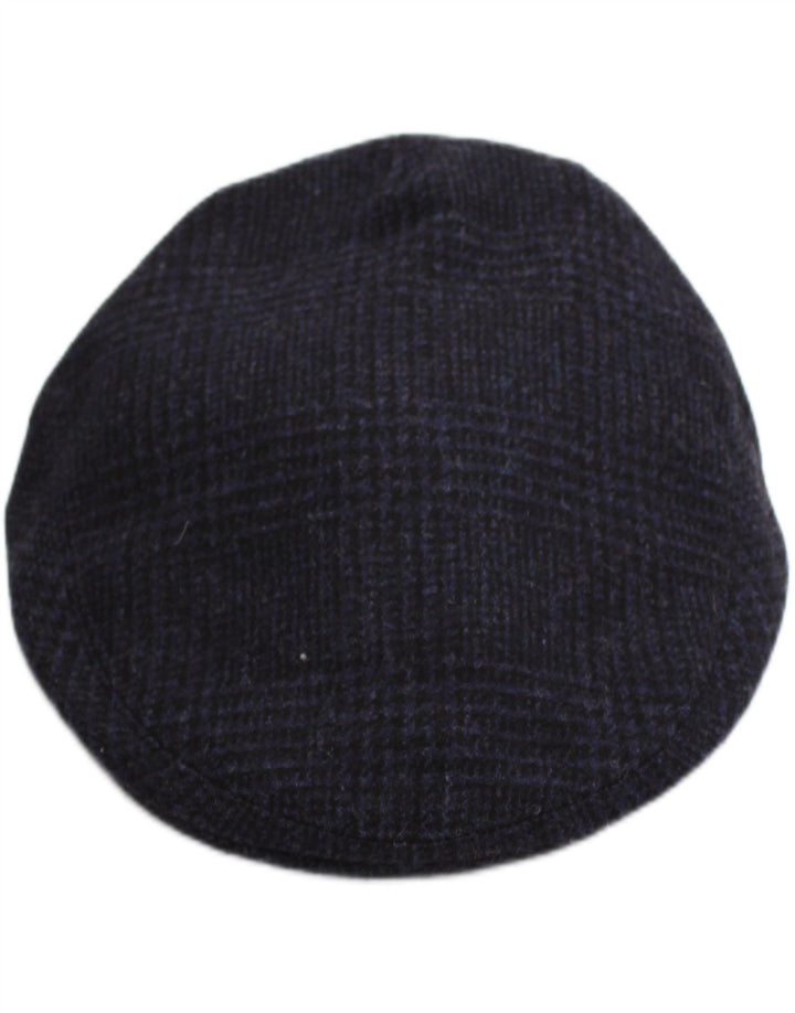 Roderick Charles Boné masculino liso XL azul marinho xadrez lã clássico