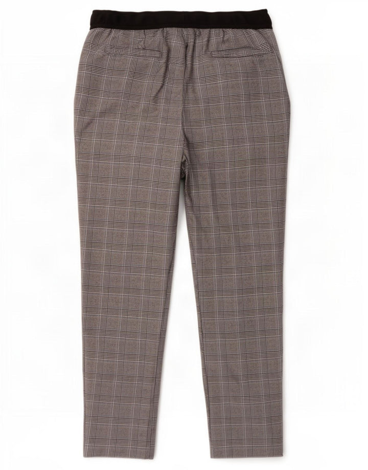 Zara Calça Chino Feminina Slim XL W38 L27 Cinza Houndstooth