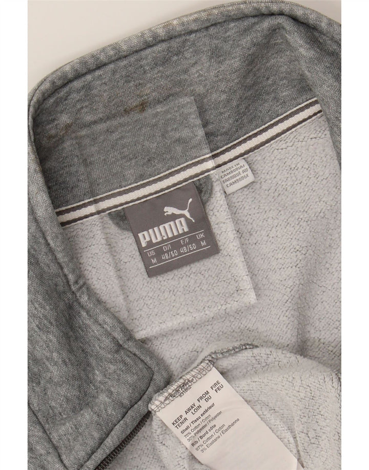 PUMA Mens Tracksuit Top Jacket Medium Grey Cotton Vintage Puma and Second-Hand Puma from Messina Hembry 