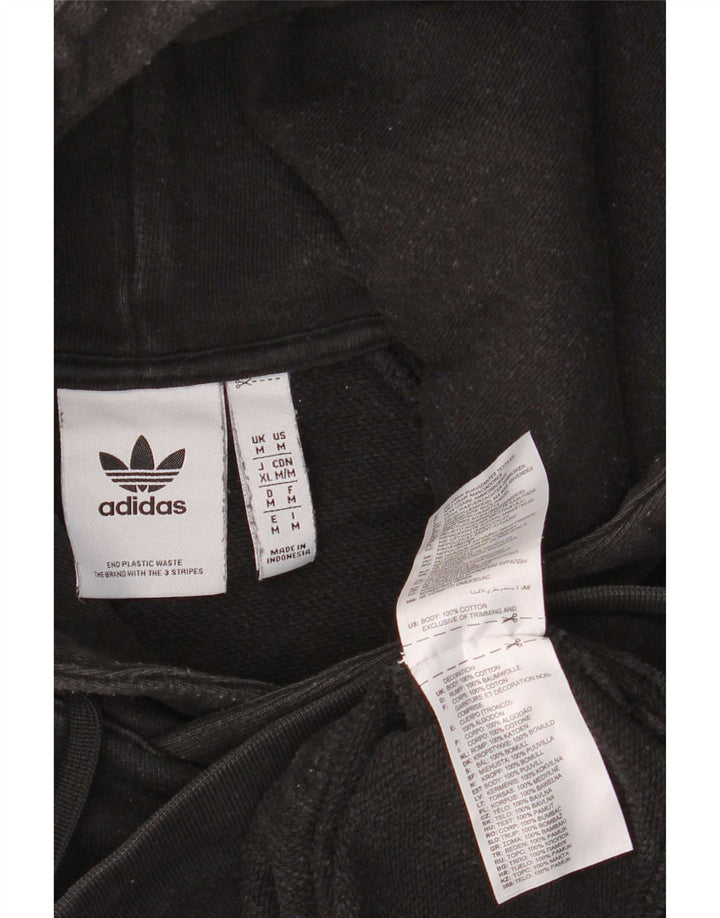 Adidas Mens Hoodie Jumper Médio Algodão Preto