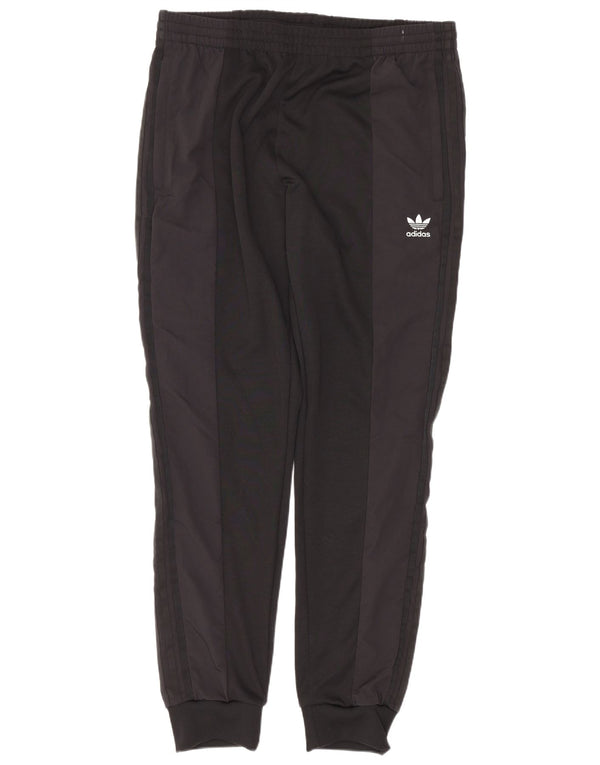 Calça de treino masculina Adidas Joggers grande preto colorblock poliéster