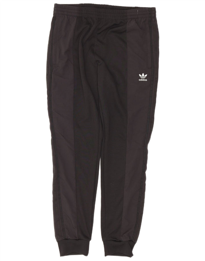 Calça de treino masculina Adidas Joggers grande preto colorblock poliéster