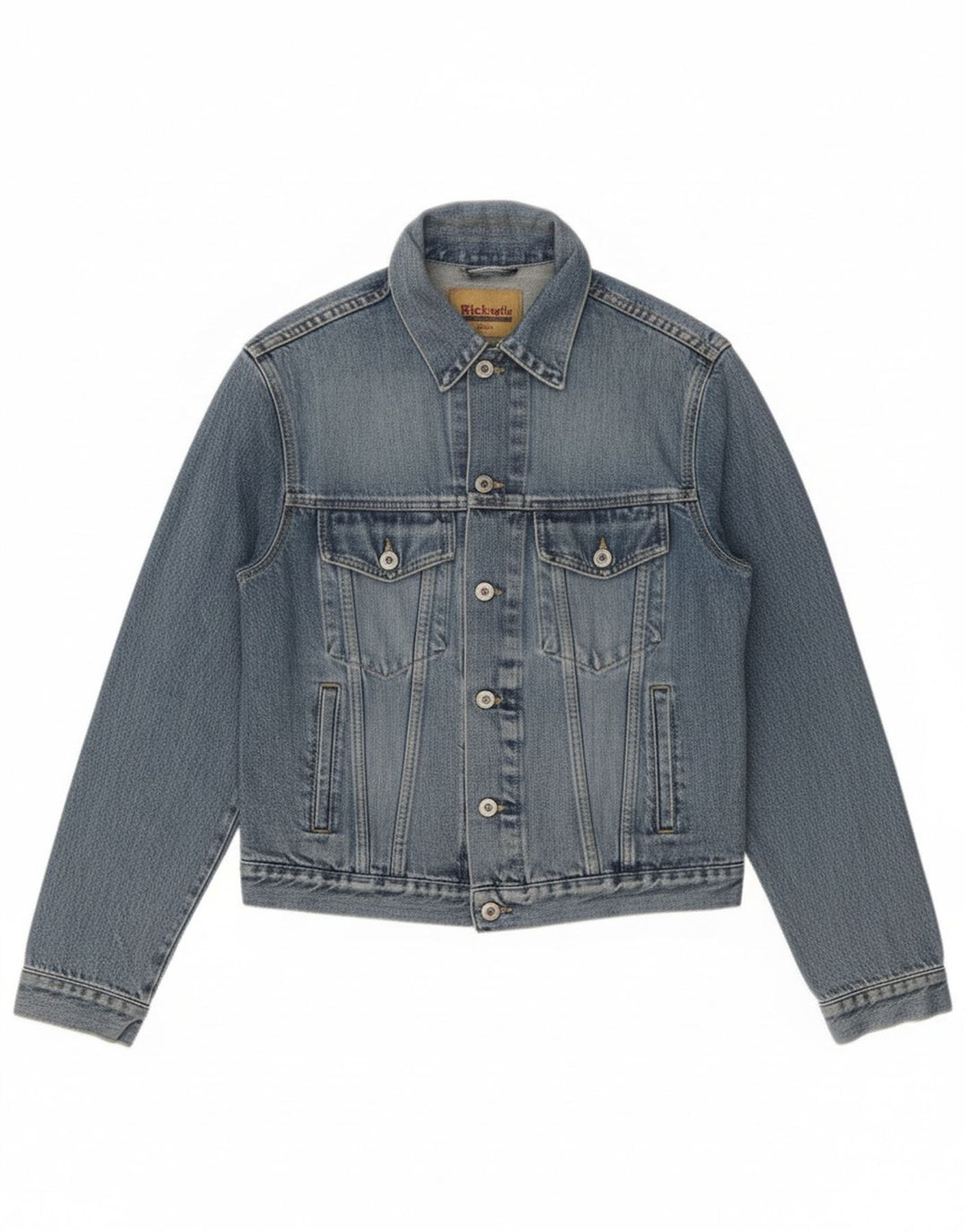 Jaqueta jeans masculina Pickwick UK 38 algodão azul médio