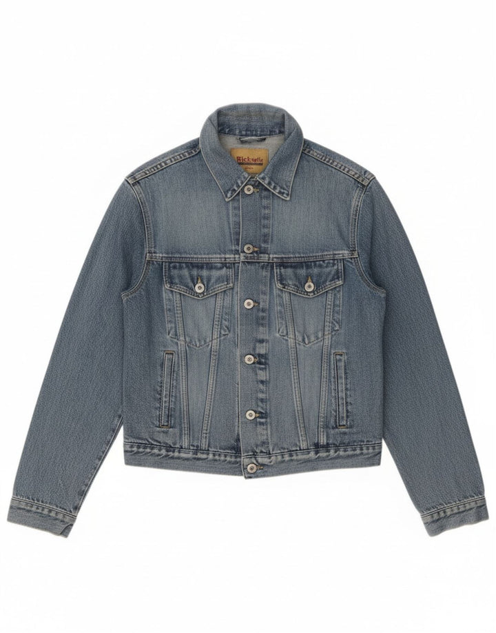 Jaqueta jeans masculina Pickwick UK 38 algodão azul médio