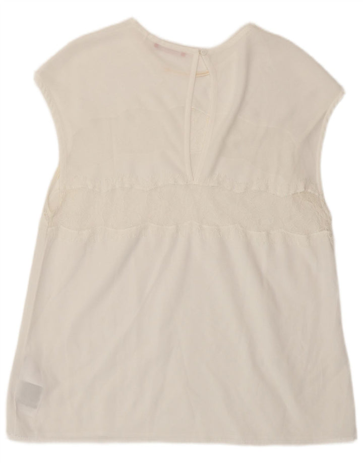 Blusa feminina Guess UK 12 poliéster branco médio