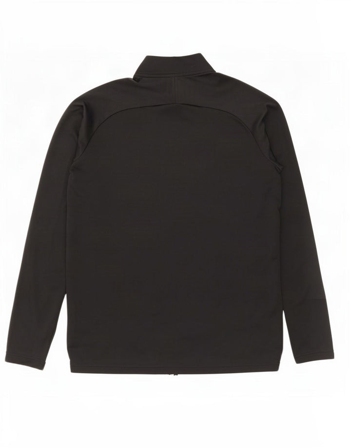 Nike Mens Dri Fit Zip Neck Pullover Treino Top Médio Preto Poliéster